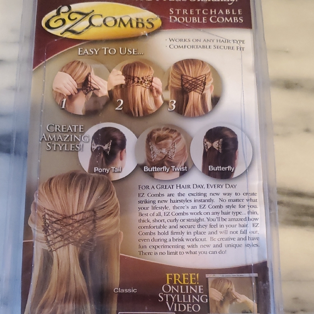 All Things Fabulous Hair Combs - Silver and Brown - Picture 4 of 5